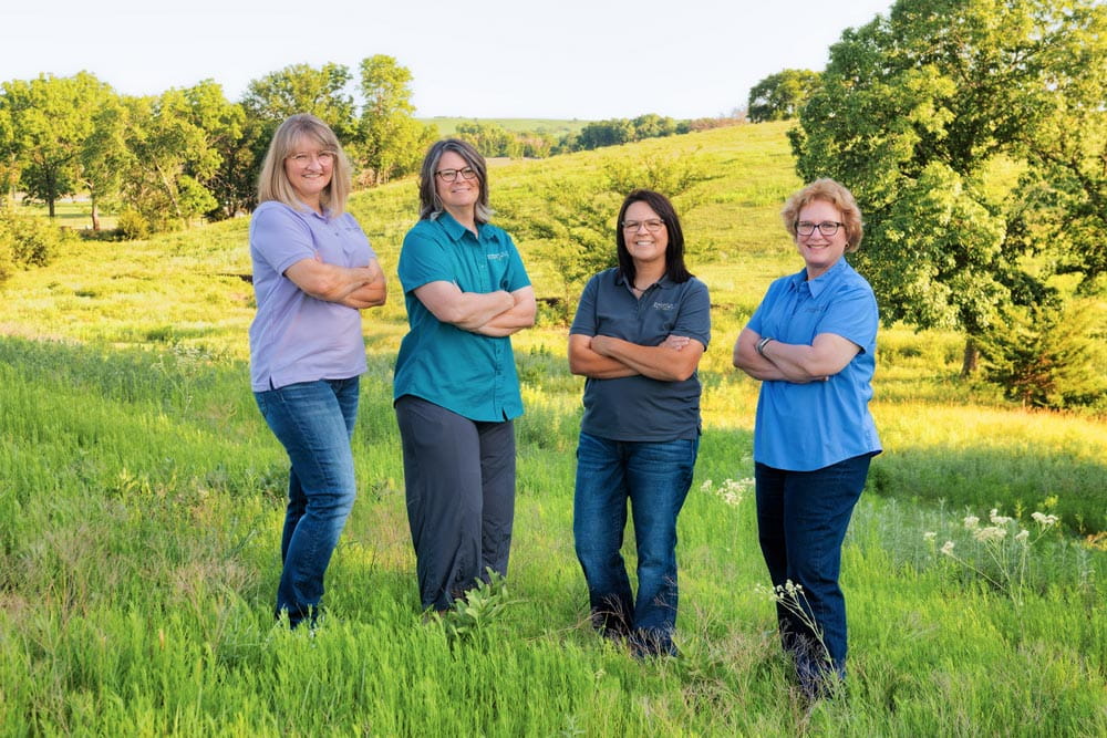 Holly Brittain, Sandy Carlson, Jeanna Beeman, Kelly Tastove - Symphony in the Flint Hills staff